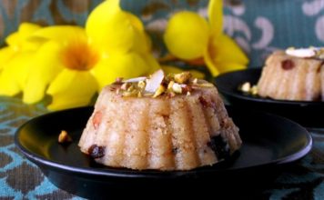 Πολίτικος σιμιγδαλένιος χαλβάς για απόλαυση δίχως τέλος SWEET IN A BLACK PLATE